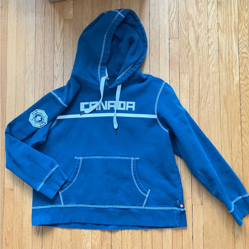 Canada Logo Blue Hooded Sweatshirt